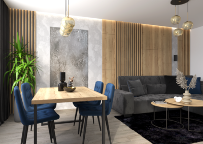 Návrh bytu v sivých odtieňoch – Nitra